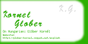 kornel glober business card